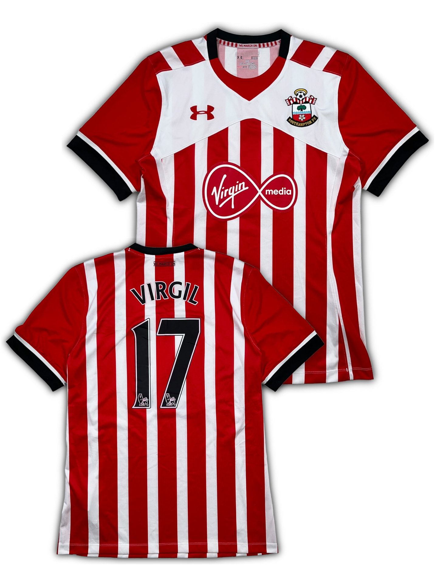 Under Armour Southampton #17 Virgil Van Dijk 2016/17 Home Jersey (L)