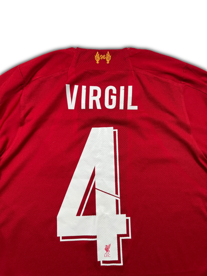 New Balance Liverpool #4 Virgil Van Dijk 2019/20 Home Jersey (S)